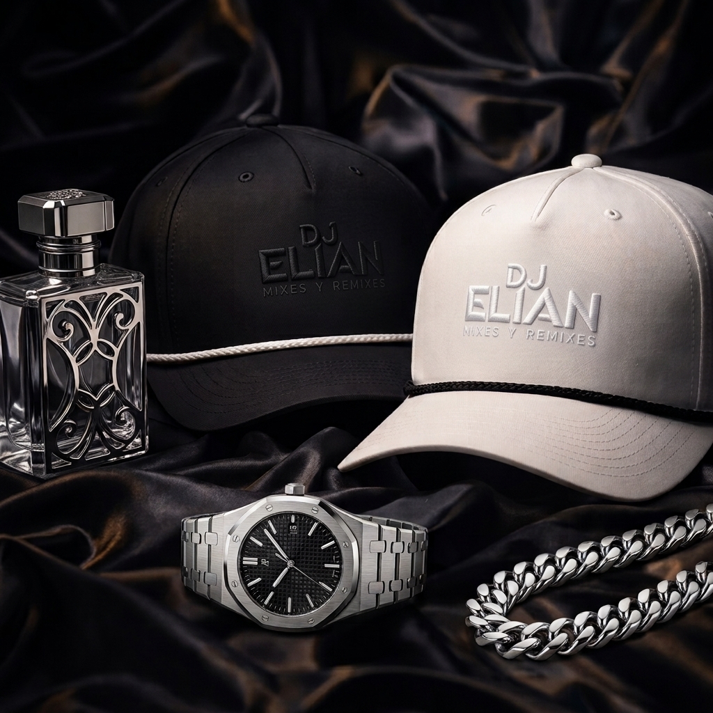 Gorras Urban Curve DJ Elian en negro y blanco